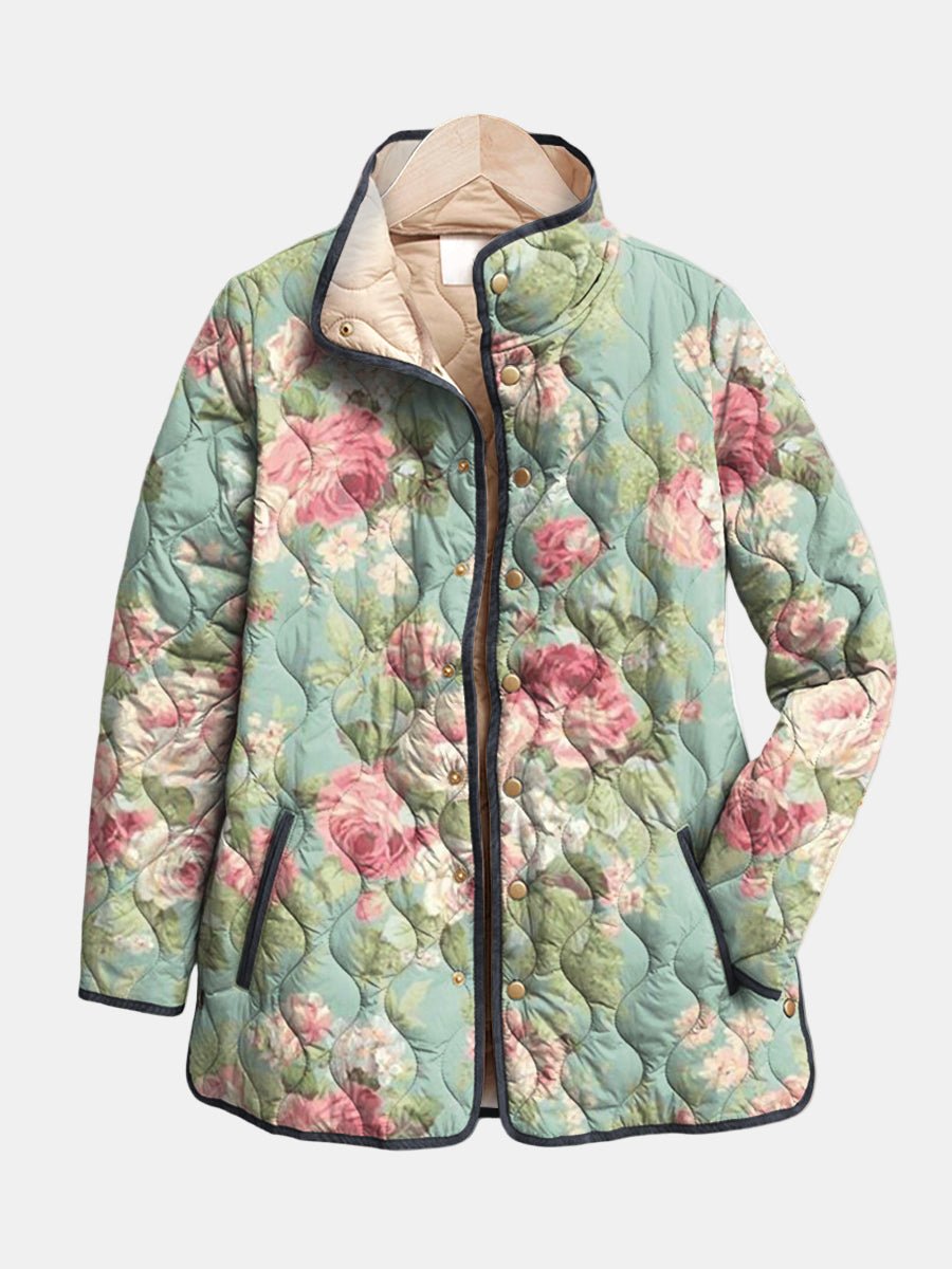 AGATHE - VESTE MATELASSÉE ROSES ANCIENNES