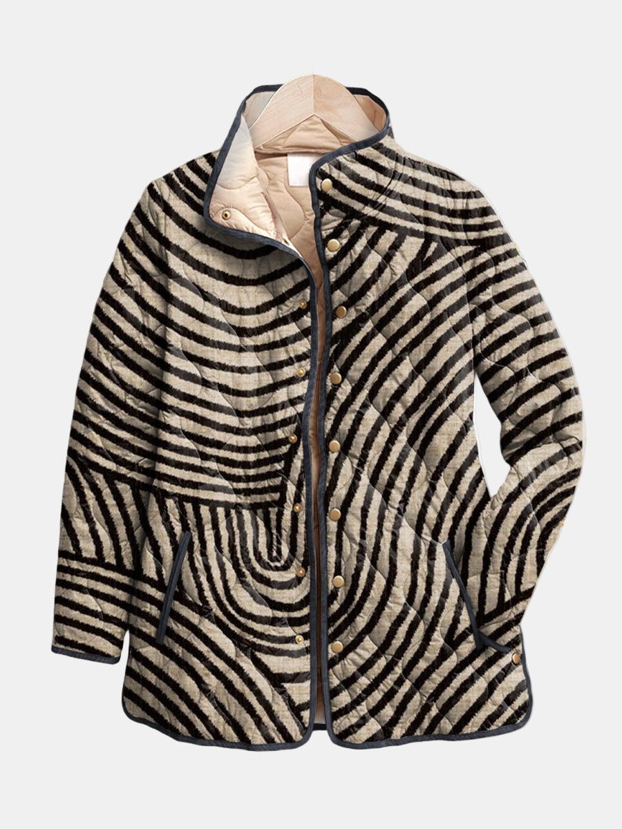 AUDREY - VESTE MATELASSÉE À MOTIFS DE CERCLES