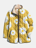 APOLLINE - VESTE MATELASSÉE À MOTIFS DE MARGUERITES