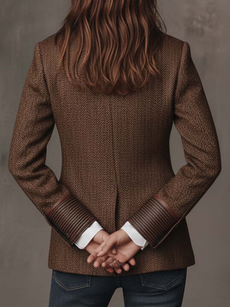 Gisela | Blazer à empiècements imprimés à chevrons