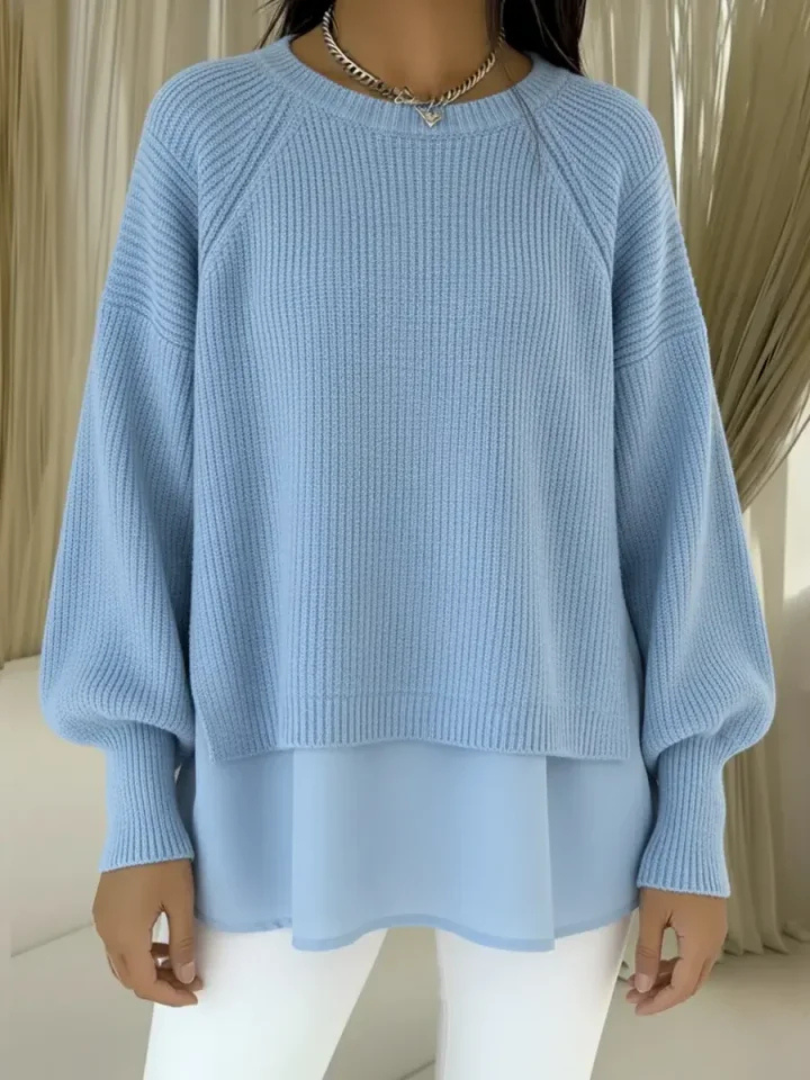 CLELIA - PULL EFFET DEUX PIÈCES