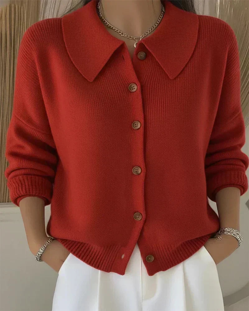 VELIA - CARDIGAN À COL CHEMISE