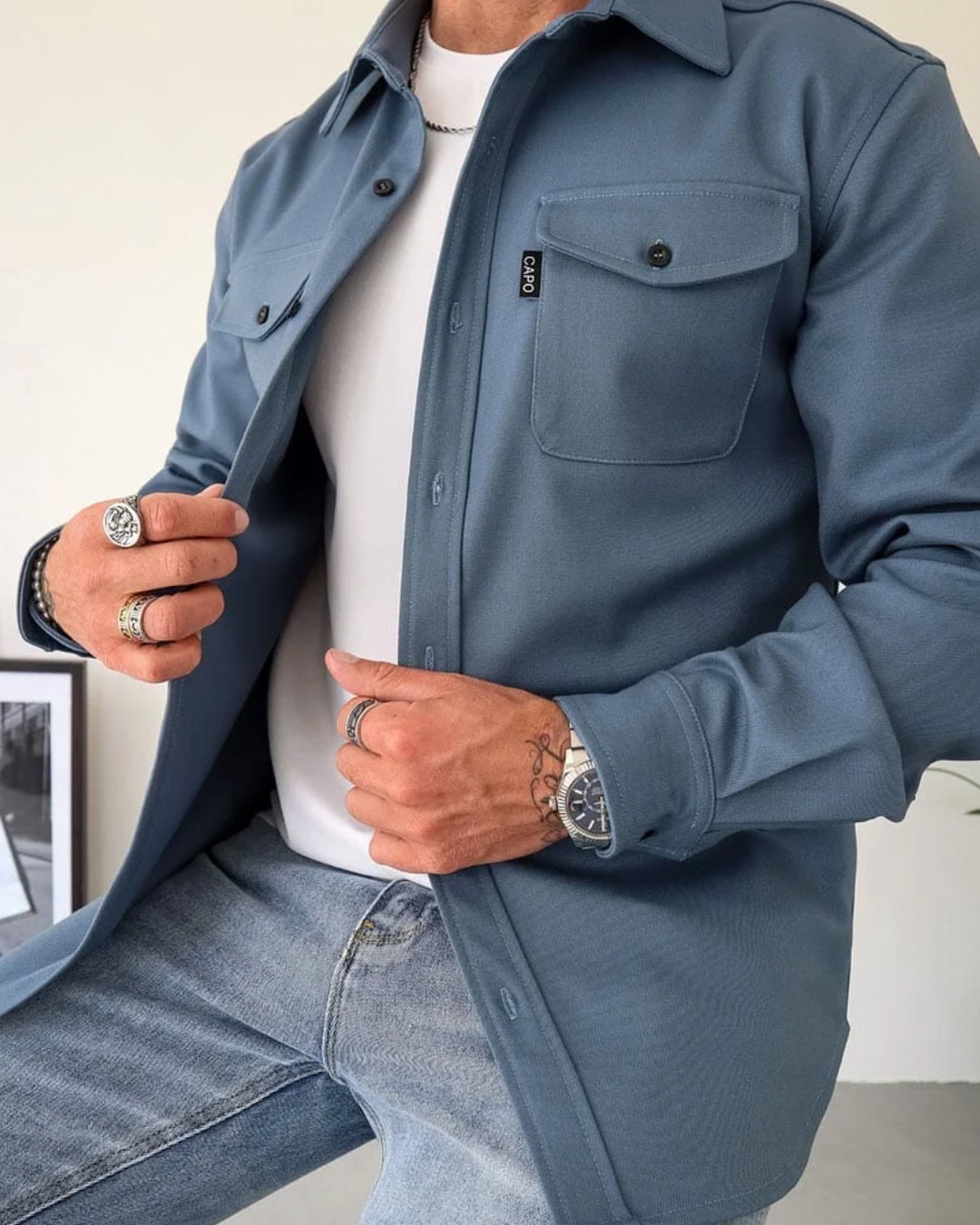 DAN - CHEMISE-VESTE HOMME LÉGÈRE