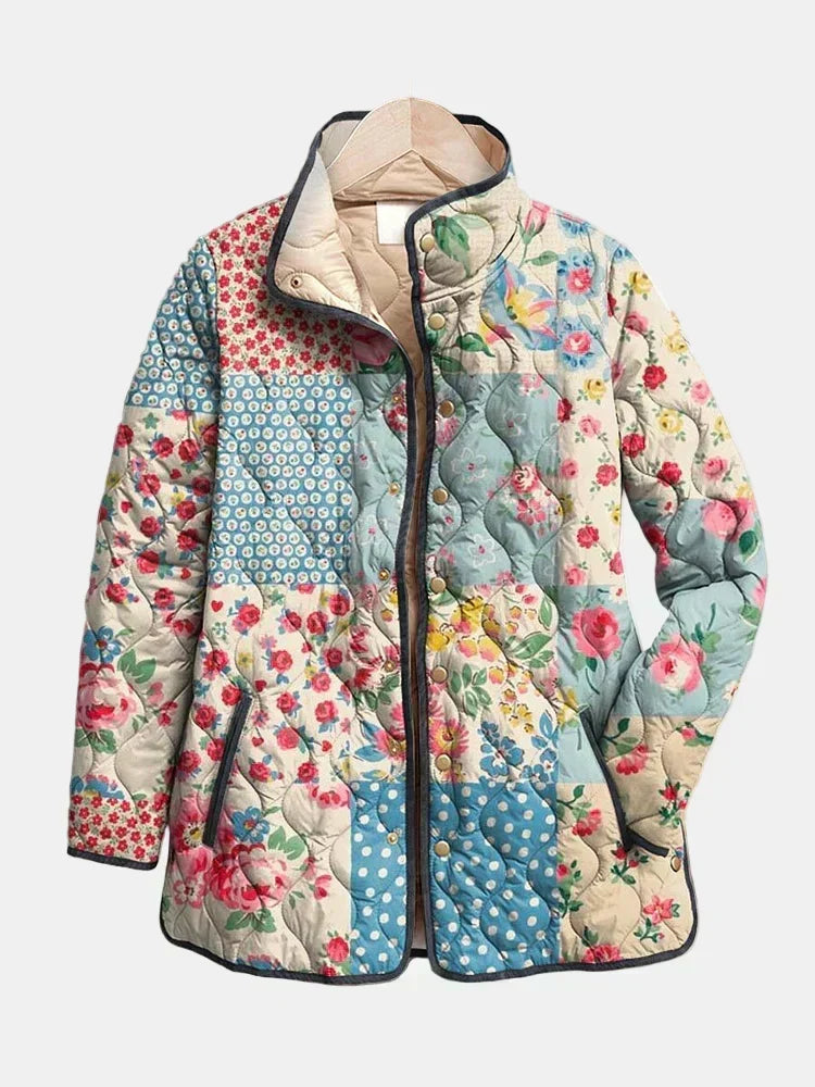 GARANCE - VESTE MATELASSÉE À PATCHWORK FLORAL