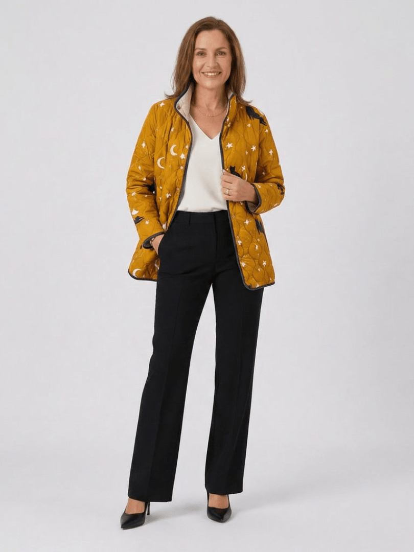 LUCILE - VESTE MATELASSÉE CHATS ET ÉTOILES