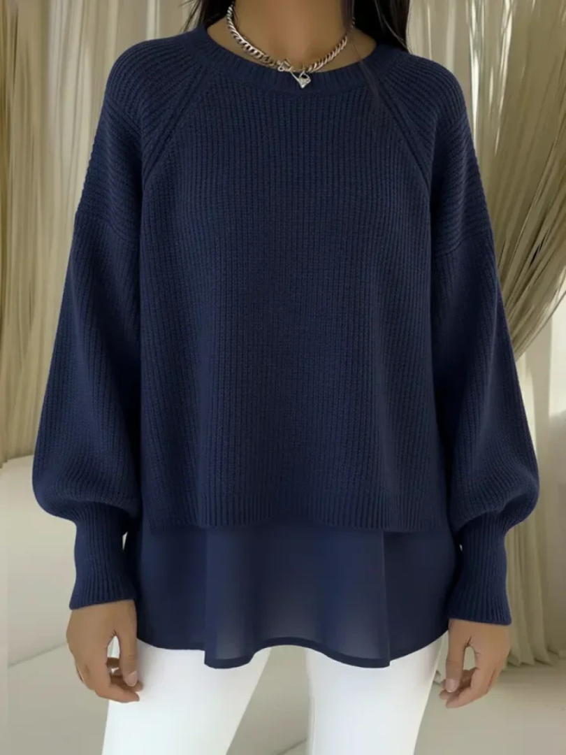 CLELIA - PULL EFFET DEUX PIÈCES