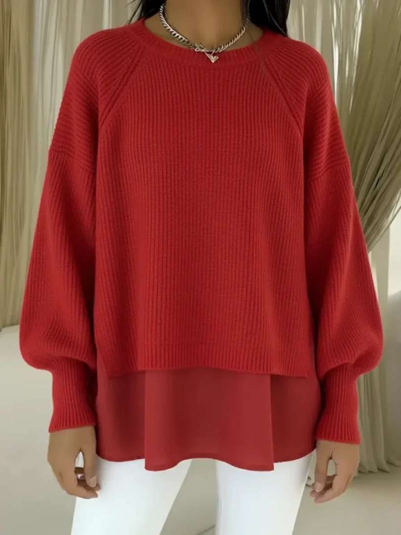 CLELIA - PULL EFFET DEUX PIÈCES