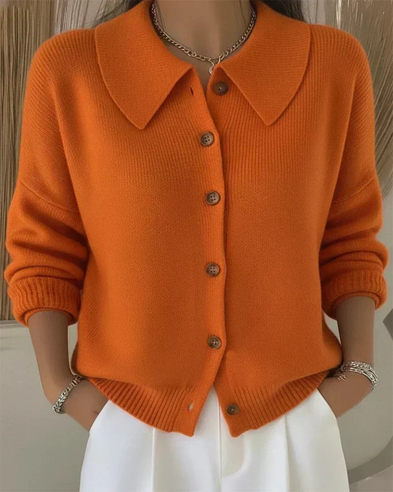 VELIA - CARDIGAN À COL CHEMISE