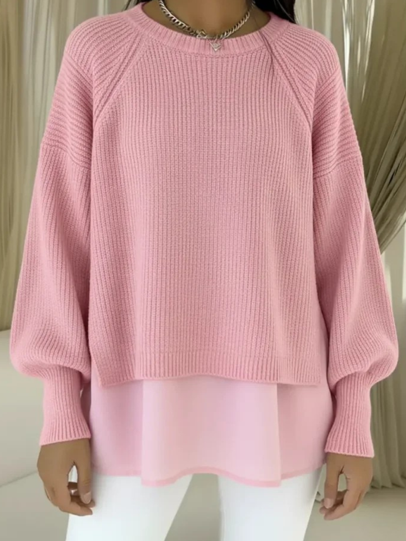 CLELIA - PULL EFFET DEUX PIÈCES
