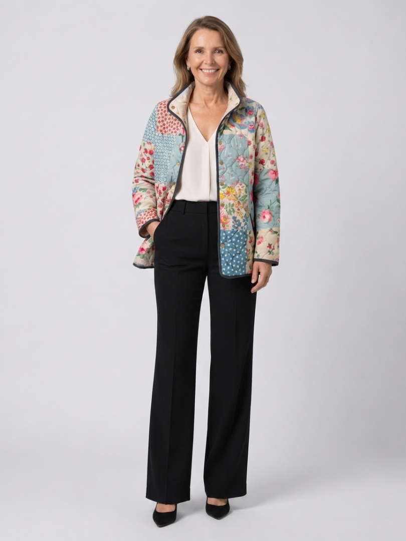 GARANCE - VESTE MATELASSÉE À PATCHWORK FLORAL