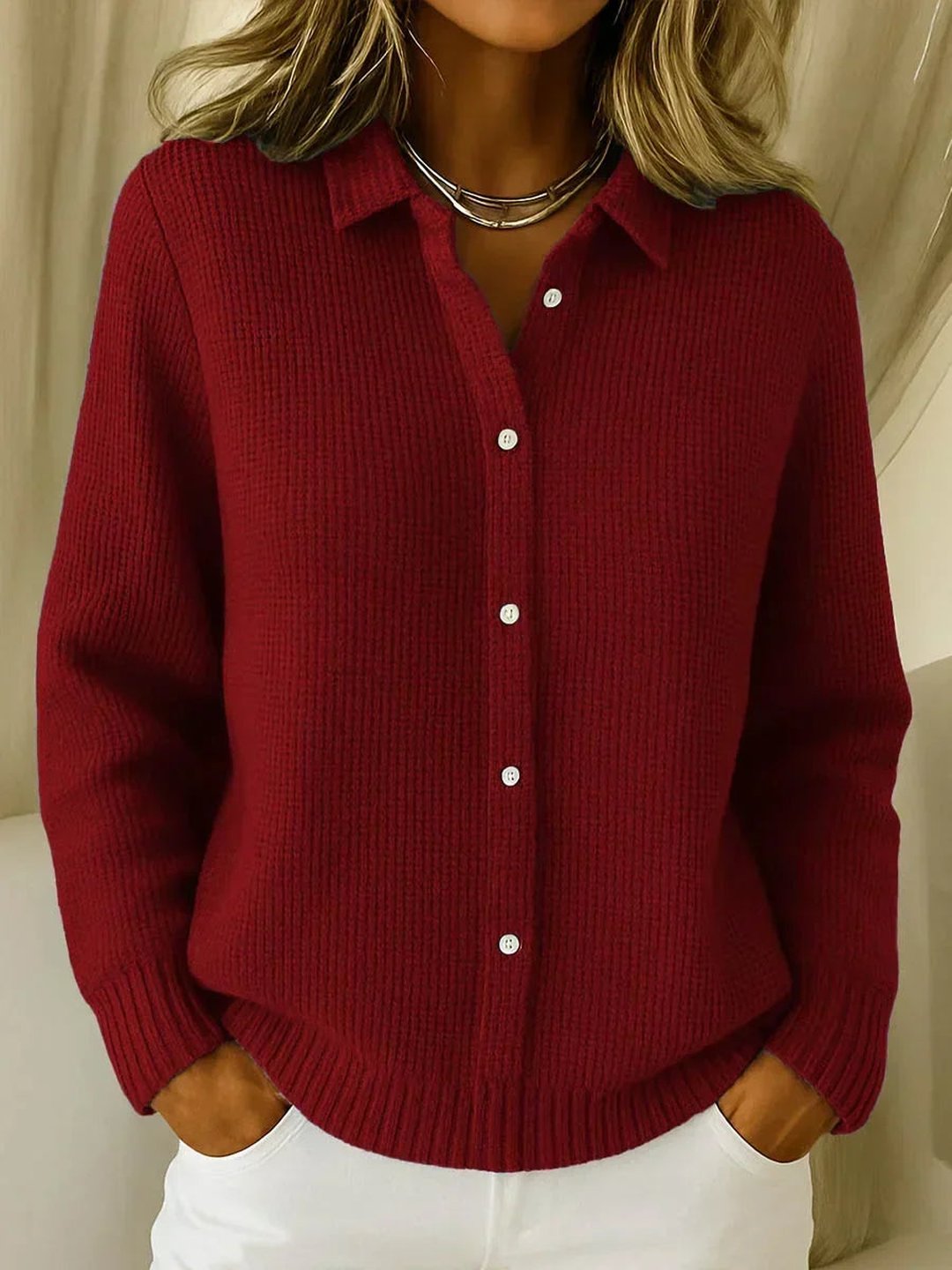 ALANA - CARDIGAN BOUTONNÉ MAILLE TEXTURÉE