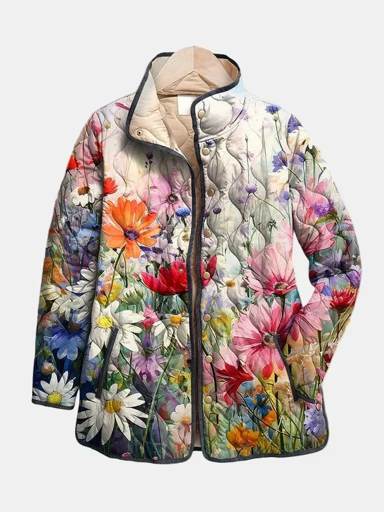 JOSEPHINE - VESTE MATELASSÉE À FLEURS SAUVAGES