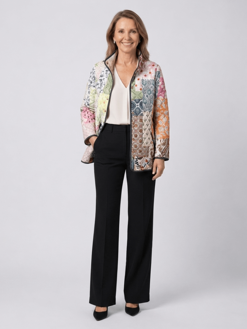 CAPUCINE - VESTE MATELASSÉE PATCHWORK BOHÈME