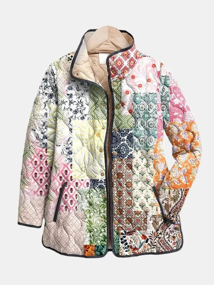 CAPUCINE - VESTE MATELASSÉE PATCHWORK BOHÈME