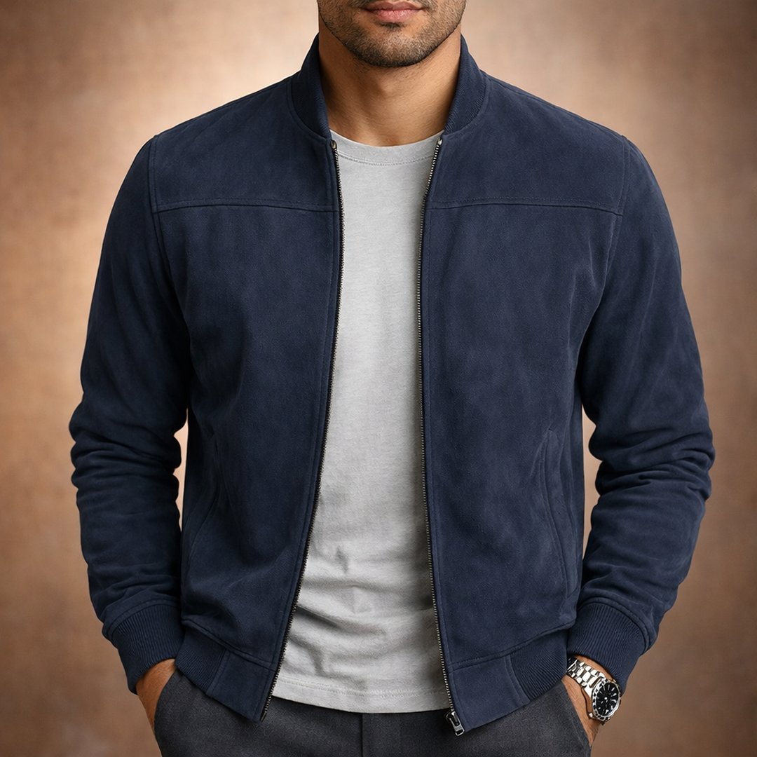 CARY - BLOUSON BOMBER EN DAIM