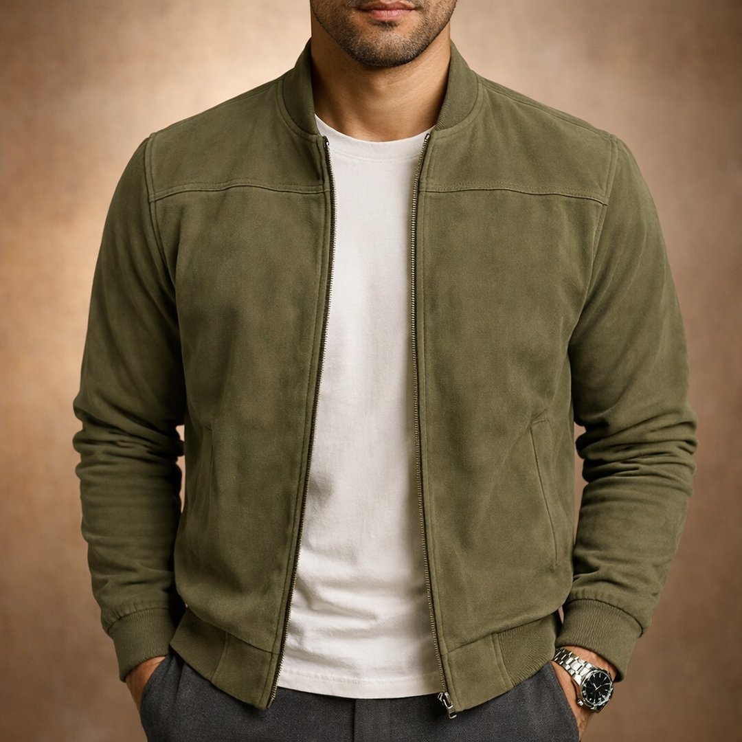 CARY - BLOUSON BOMBER EN DAIM