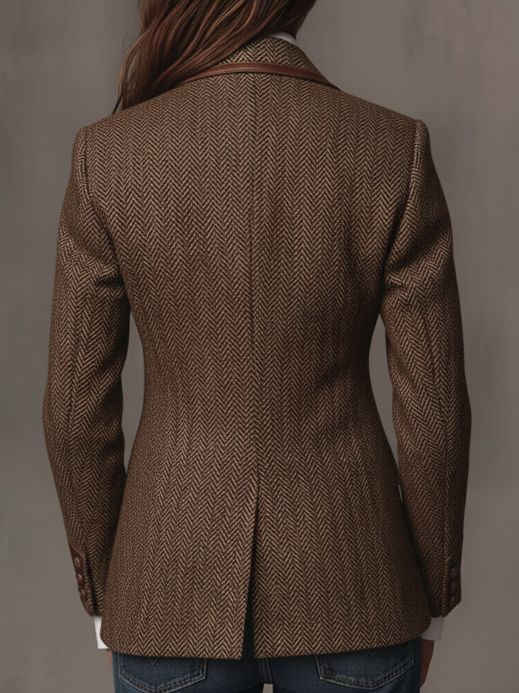 Gisela | Blazer à empiècements imprimés à chevrons