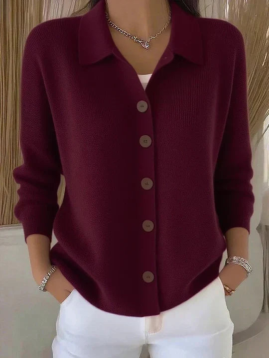 FOSCA - CARDIGAN AVEC COL ET BOUTONS