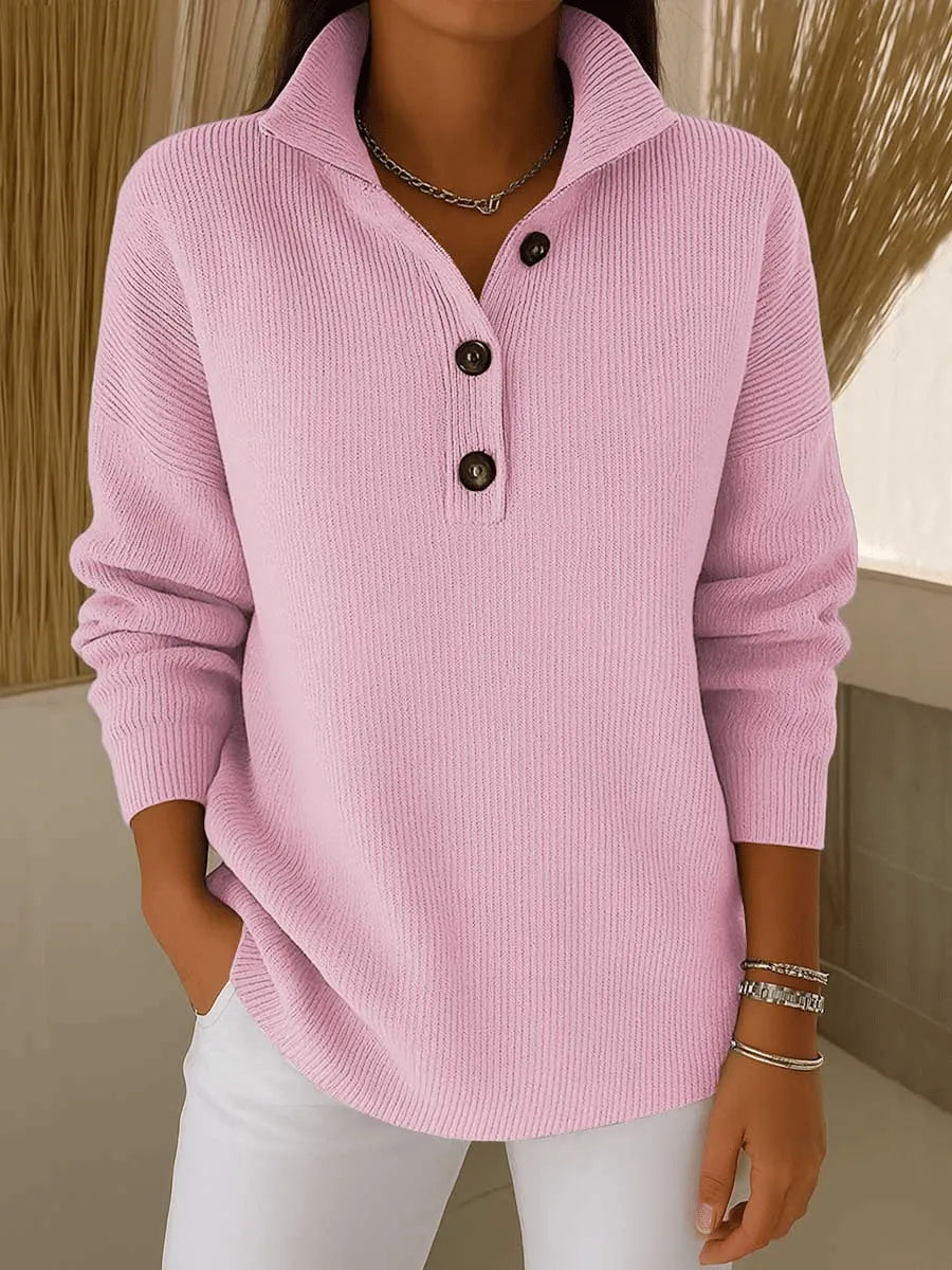 AMALIA - PULL POLO À COL EN V