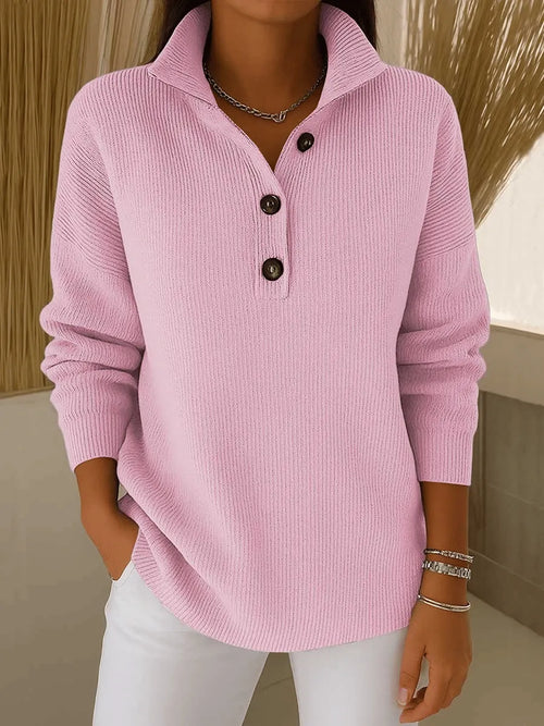 AMALIA - PULL POLO À COL EN V