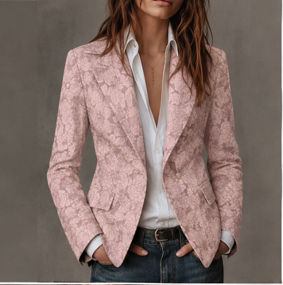ESTELA - BLAZER AJUSTÉ EN JACQUARD CACHEMIRE