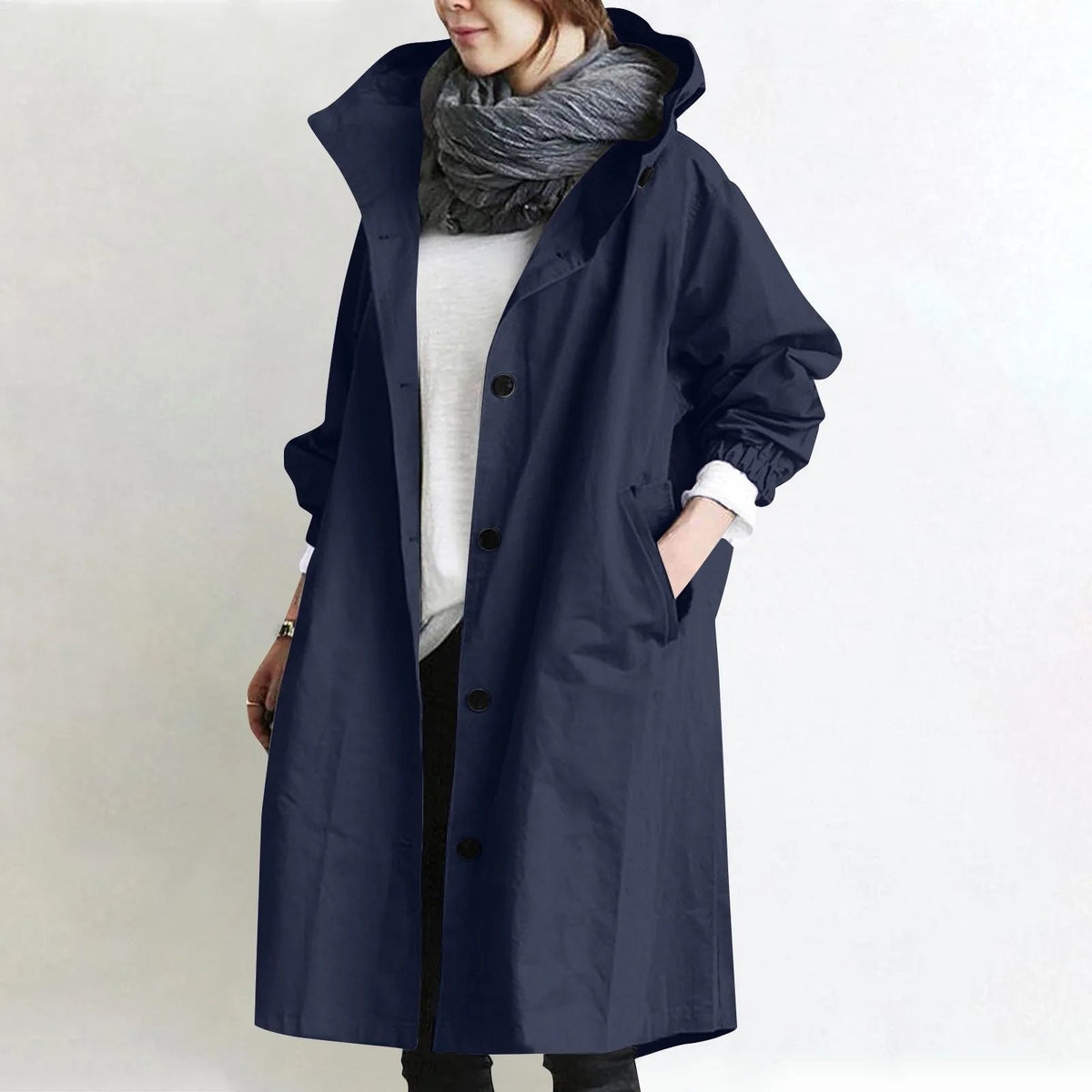 EVETTE - TRENCH LONG À CAPUCHE