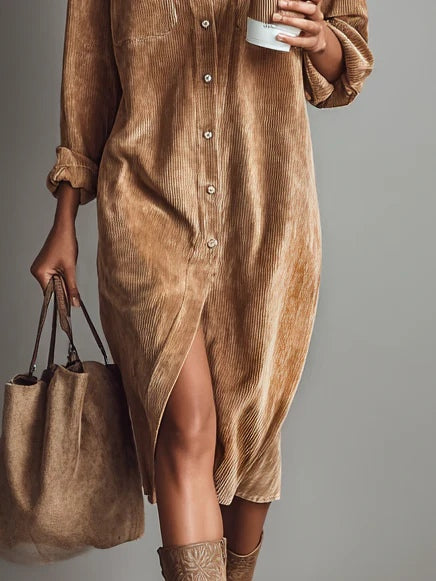ROSARIA - ROBE MIDI AMPLE À DEUX POCHES