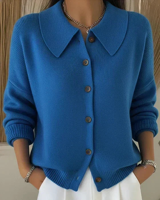 VELIA - CARDIGAN À COL CHEMISE