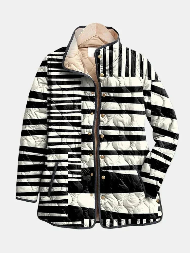 CHLOÉ - VESTE MATELASSÉE À RAYURES GRAPHIQUES