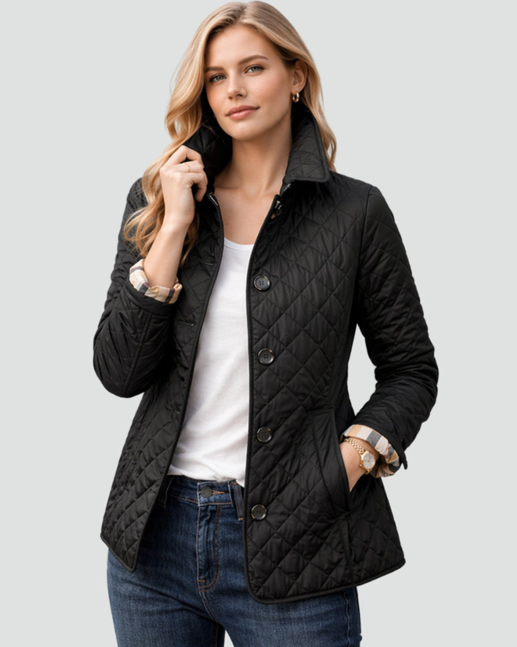 REBEKAH - VESTE MATELASSÉE À COL