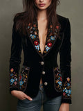 PALOMA - BLAZER BRODÉ DE FLEURS MULTICOLORES