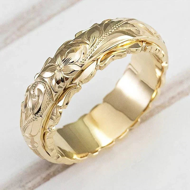 BAGUE FLEUR DORÉE STYLE ANTIQUE