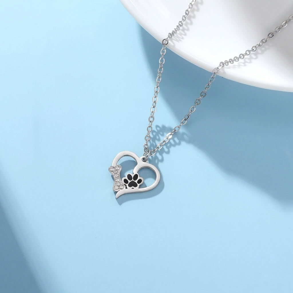 ZAMPA - COLLIER AVEC EMPREINTE DE PATTE DE CHIEN