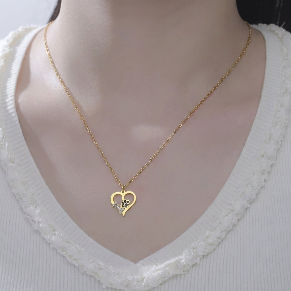 ZAMPA - COLLIER AVEC EMPREINTE DE PATTE DE CHIEN