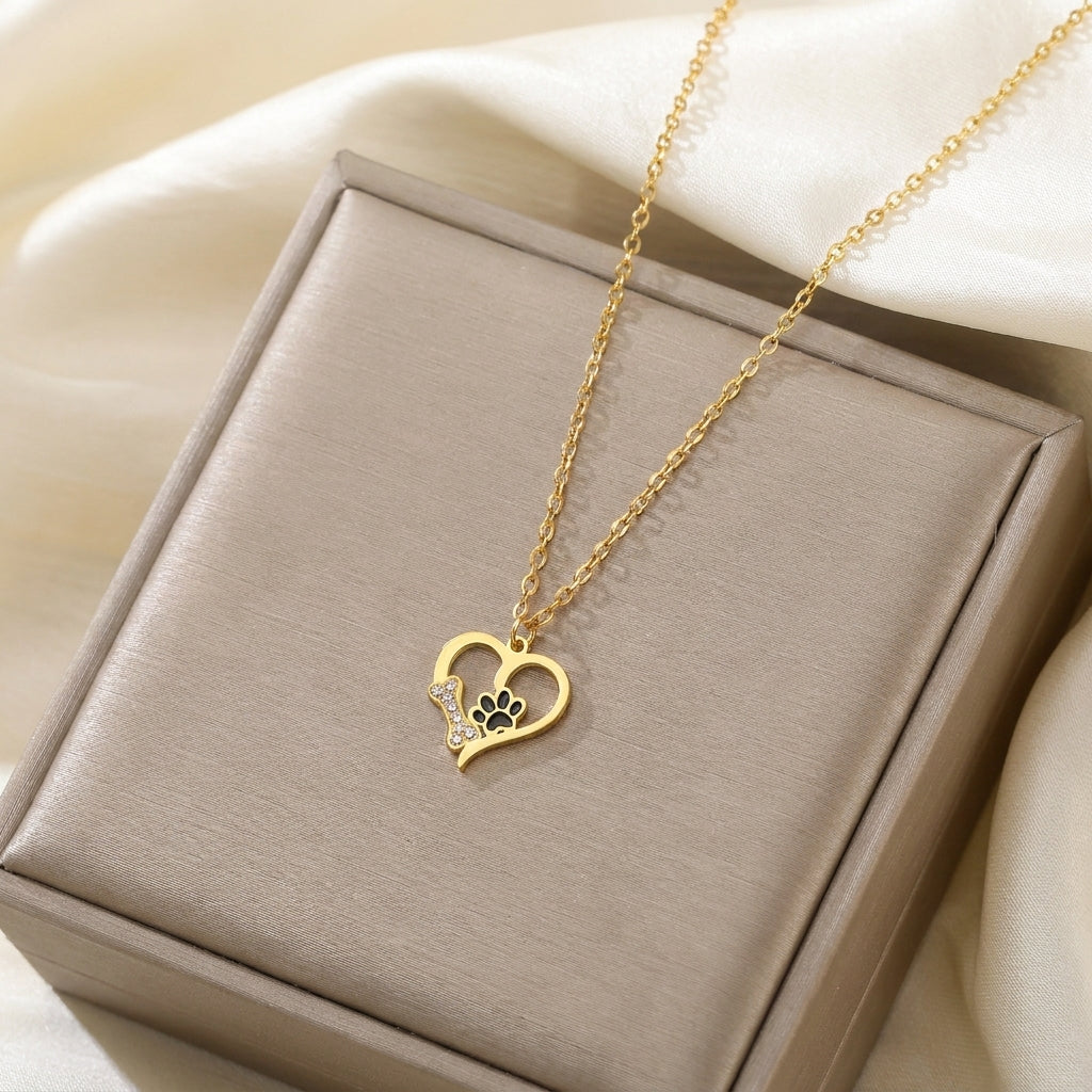 ZAMPA - COLLIER AVEC EMPREINTE DE PATTE DE CHIEN