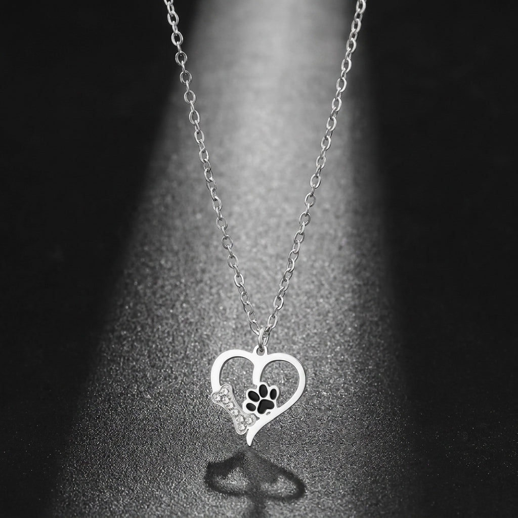 ZAMPA - COLLIER AVEC EMPREINTE DE PATTE DE CHIEN