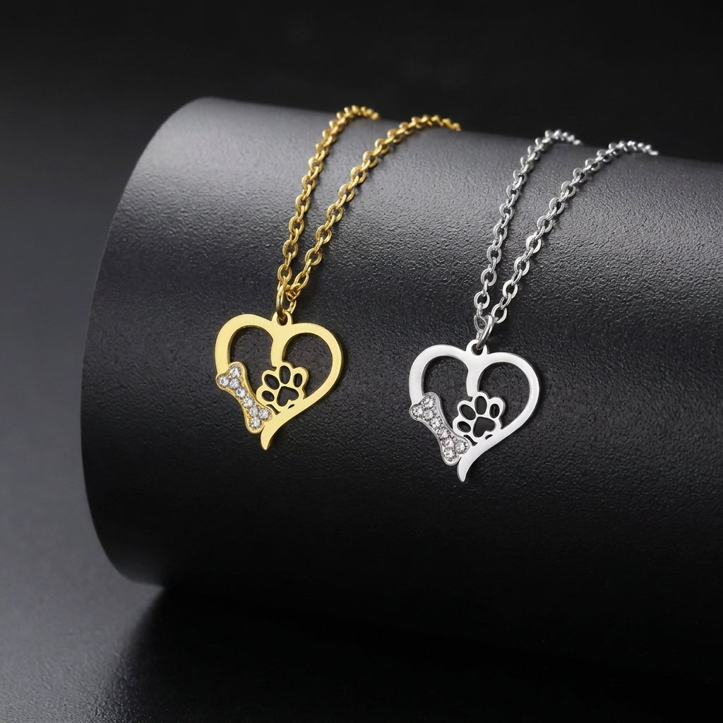ZAMPA - COLLIER AVEC EMPREINTE DE PATTE DE CHIEN