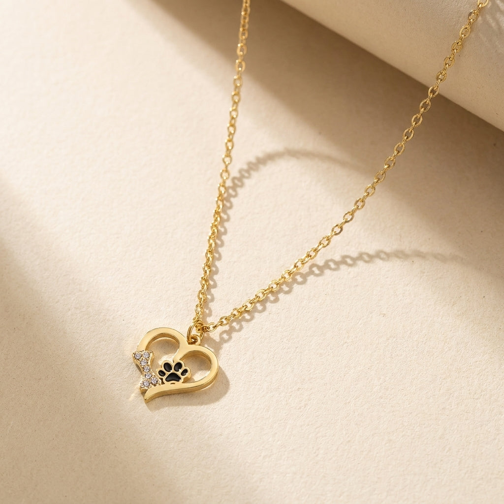 ZAMPA - COLLIER AVEC EMPREINTE DE PATTE DE CHIEN