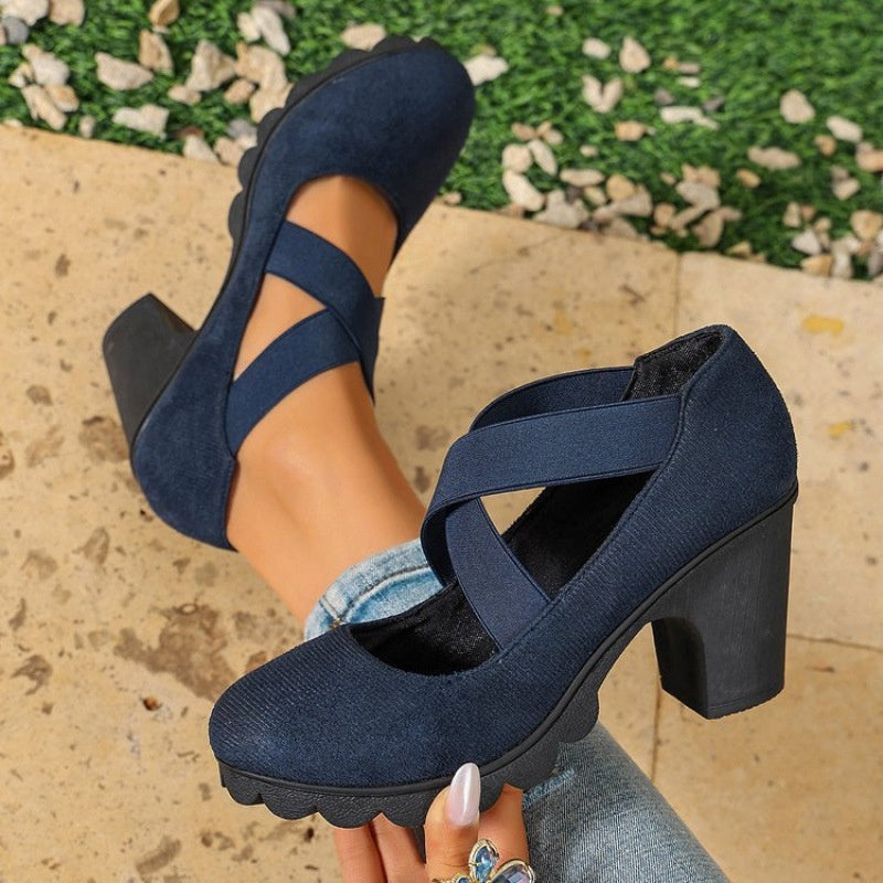LOLA - CHAUSSURES À PLATEFORME ET BRIDE CROISÉE